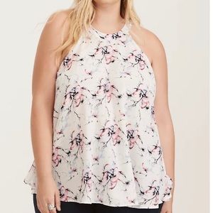 FLORAL MOCK NECK TOP